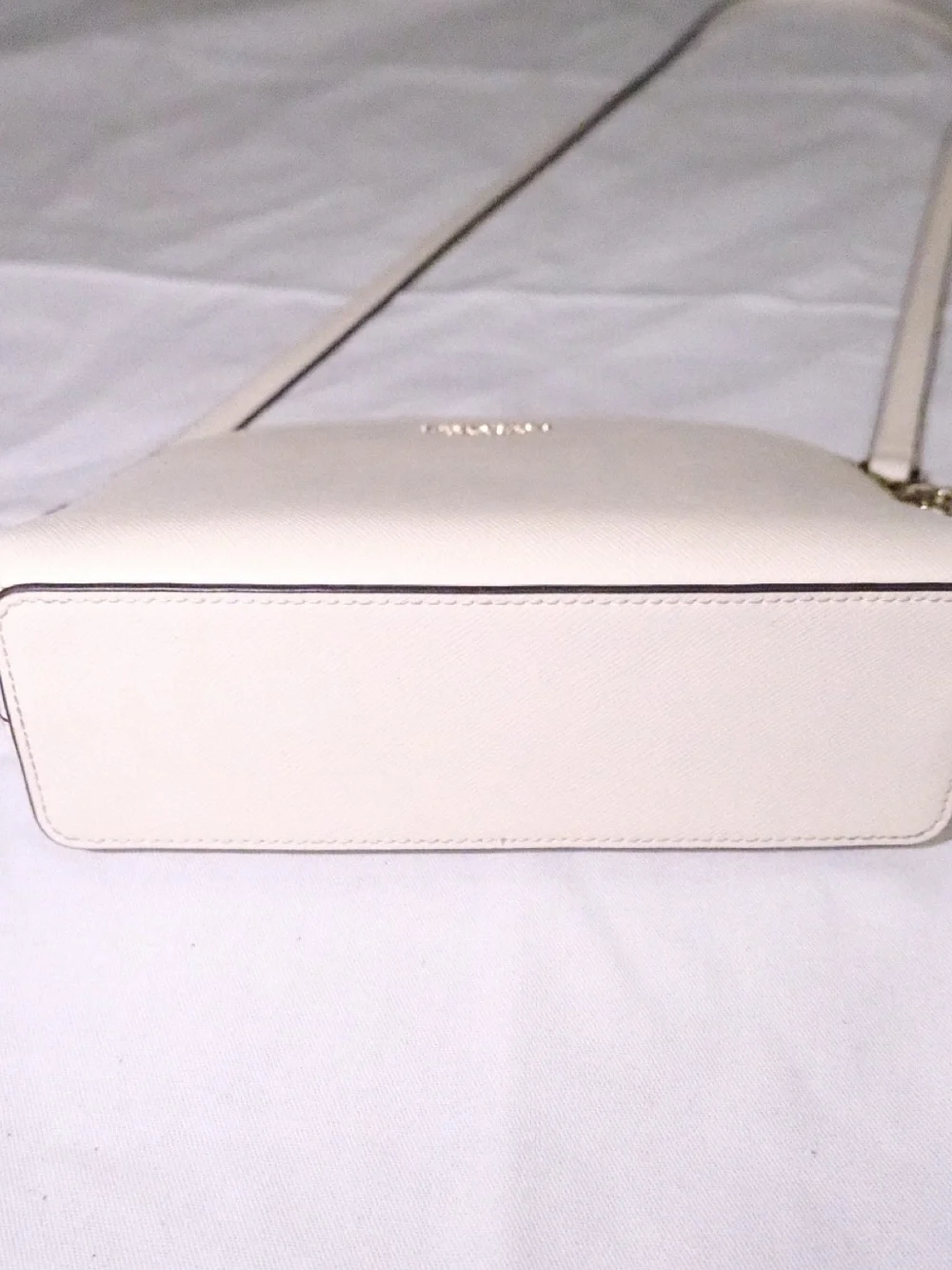 kate spade cream leather crossbody with gold chain accents